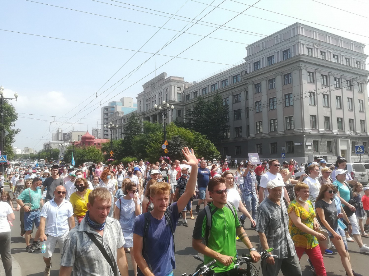 Акции в поддержку Фургала в Хабаровском крае продолжаются и растут